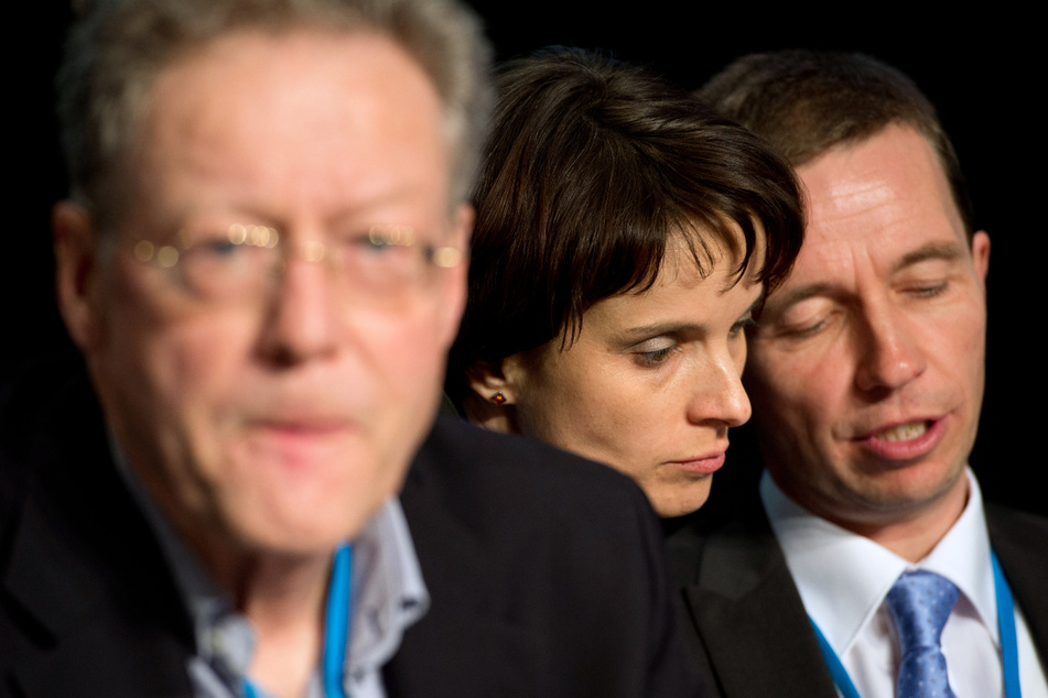 Drei ehemalige Sprecher der AfD: Konrad Adam (80, v.l.n.r.), Frauke Petry (47) und Bernd Lucke (60).