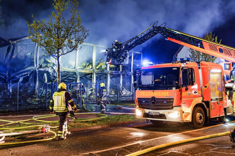 Die Containerwohnanlage brannte komplett ab.