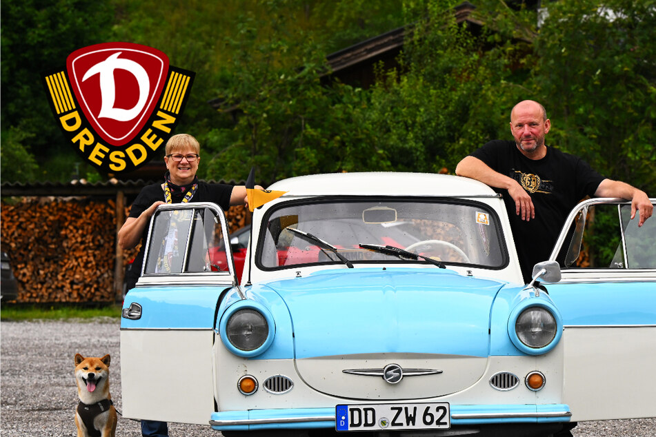 In der Rennpappe für Dynamo bis nach Österreich: Ehepaar erfüllt sich Traum mit Trabant