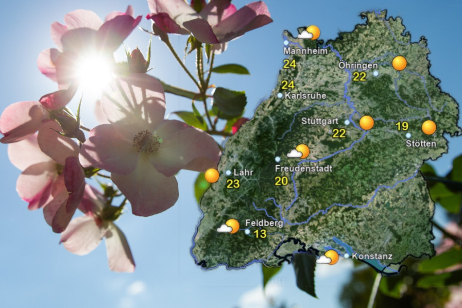 So wird das Wetter am Dienstag in Baden-Württemberg. (Bildmontage)