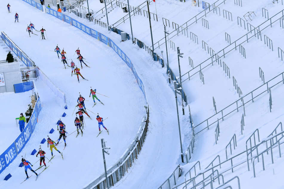 Die Biathlon-Weltcups in Oberhof finden in diesem Jahr vor leeren Zuschauerrängen statt.