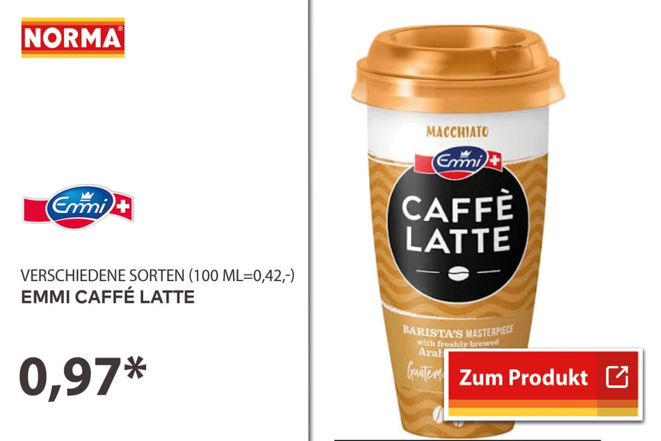 Emmi Caffé Latte für 0,97 Euro.