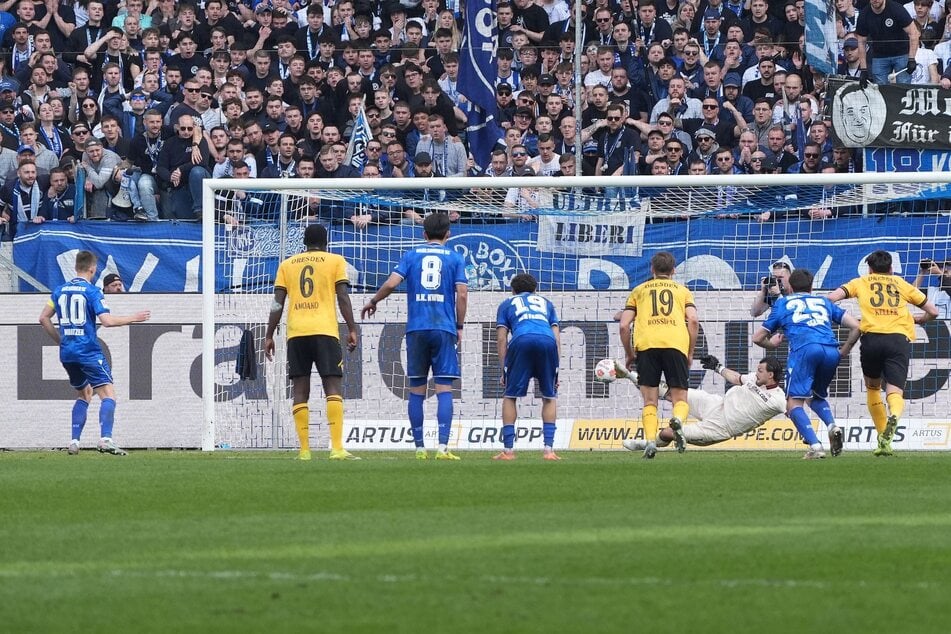Das 3:3 in Karlsruhe durch Marvin Wanitzek (l.). Dresden spielte beim KSC eine starke erste und erneut eine schwächere zweite Hälfte.