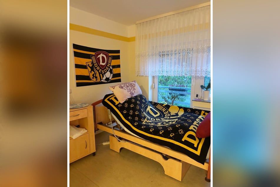 Dynamo-Fan durch und durch. Das Zimmer von Enrico Sambleben ist schwarz-gelb.