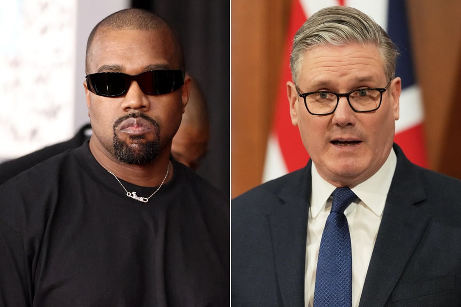 British Prime Minister Keir Starmer (r.) called Kanye West's upcoming gig at Wireless festival "deeply concerning".