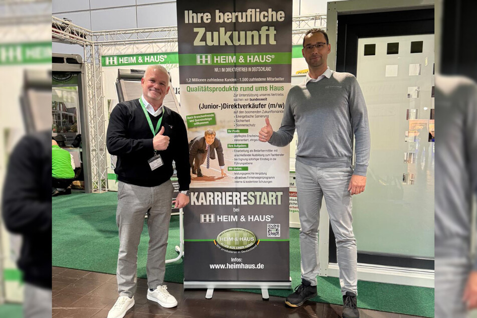 Vertriebsleiter Herr Holzegel (l.) freut sich auf Eure Bewerbung oder Ihr schaut direkt vorbei.