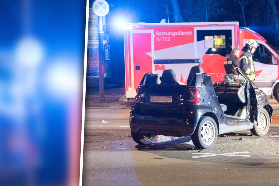 Unfall in Köln: Smart nach Crash ohne Dach, rote Ampel ignoriert?