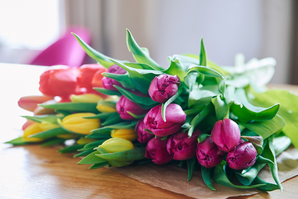 Auch ein Strauß Tulpen oder andere Frühlingsblumen dürfen es nach Ansicht der Expertin Ulrike Linn zum Valentinstag mal sein.