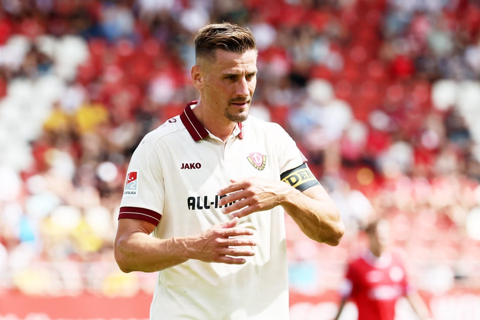 Ärgerte sich über die Chancenverwertung seiner Spieler: Dynamo-Kapitän Stefan Kutschke (36).