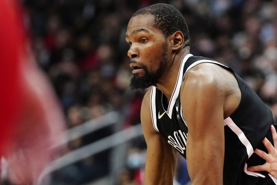 Nets forward Kevin Durant led his team with 31 points against the Hawks on Friday.
