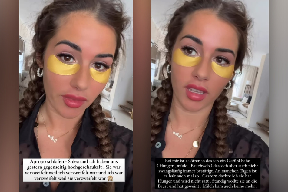 Sarah Engels (29) spricht in einer Instagram-Story von einer Alltagskrise mit Töchterchen Solea. (Fotomontage)