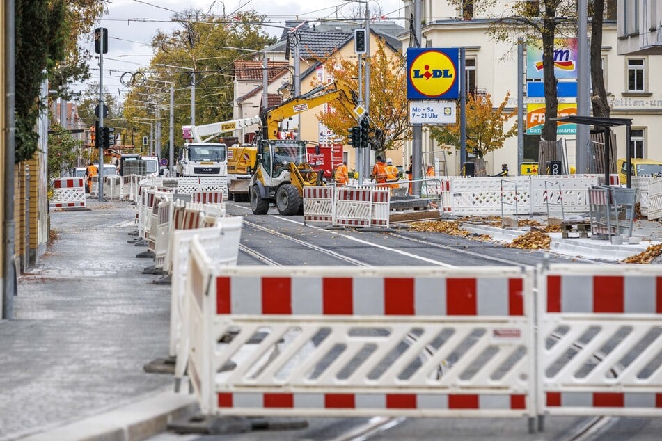Noch laufen auf der Österreicher Straße im Bereich des Lidl-Marktes die Bauarbeiten.