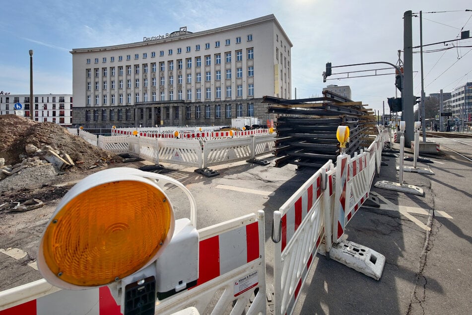 Die Baustelle am Falkeplatz soll sich bis November 2028 ziehen.