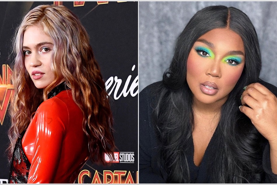 Lizzo (r) has gotten support from fellow artist Grimes after being hit with an explosive lawsuit from three of her former backup dancers.