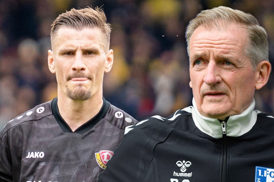 Stefan Kutschke (l.) hatte sich in der Woche zur Frage, wie Dynamo das Momentum wieder auf seine Seite im Derby ziehen kann, geäußert. Magdeburgs Trainer Petrik Sander meinte daraufhin, in Dresden sei man nervös.