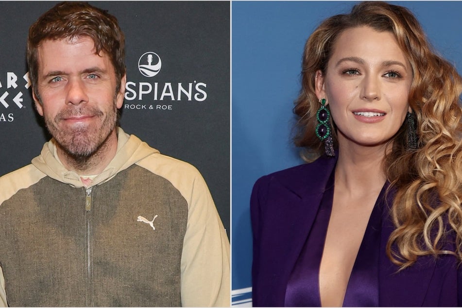 Perez Hilton (l.) spilled the tea over his court hearing for Blake Lively's subpoena outside of a Las Vegas court house.