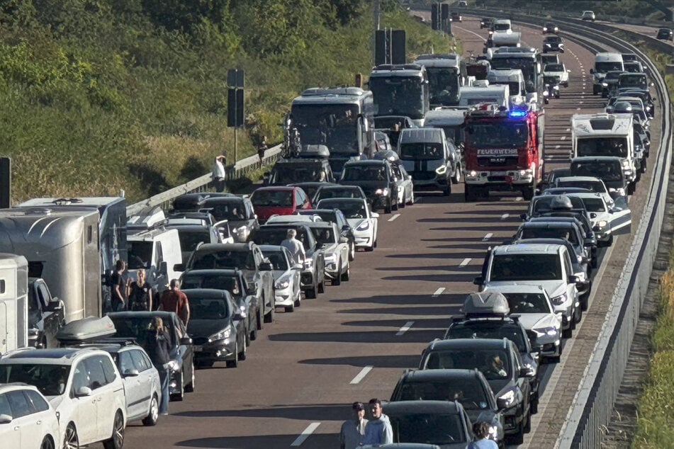Der Verkehr auf der A9 staute sich.