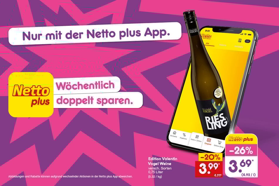 Hier klicken und direkt die Netto plus App herunterladen.