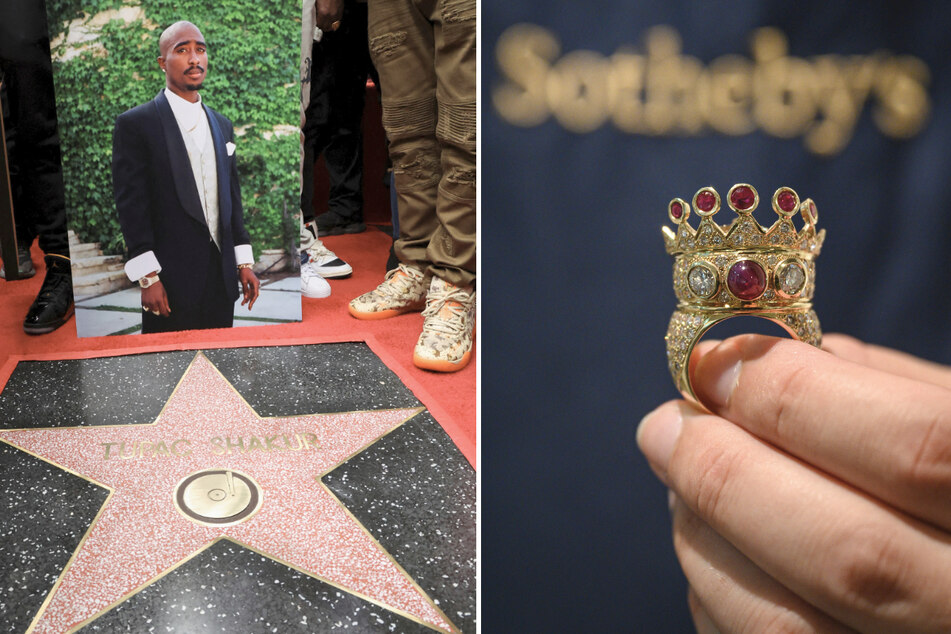Tupac Shakur's gold crown ring sold for $1 million in a New York City auction, making it one of the most valuable hip-hop items ever.
