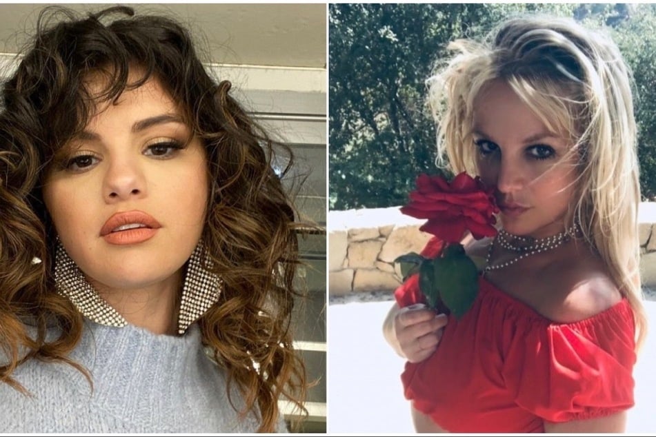 Britney Spears (r) broke her silence on her shady Instagram post that fans assumed was a dig at Selena Gomez.