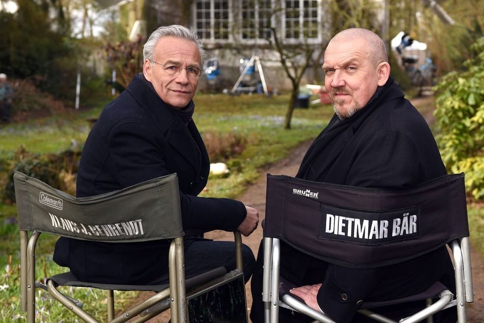 Klaus J. Behrendt (66, l.) wird nach seinem 100. Fall die Dienstmarke abgeben. Kollege Dietmar Bär (66, als Freddy Schenk) ermittelt weiter. (Archivfoto)