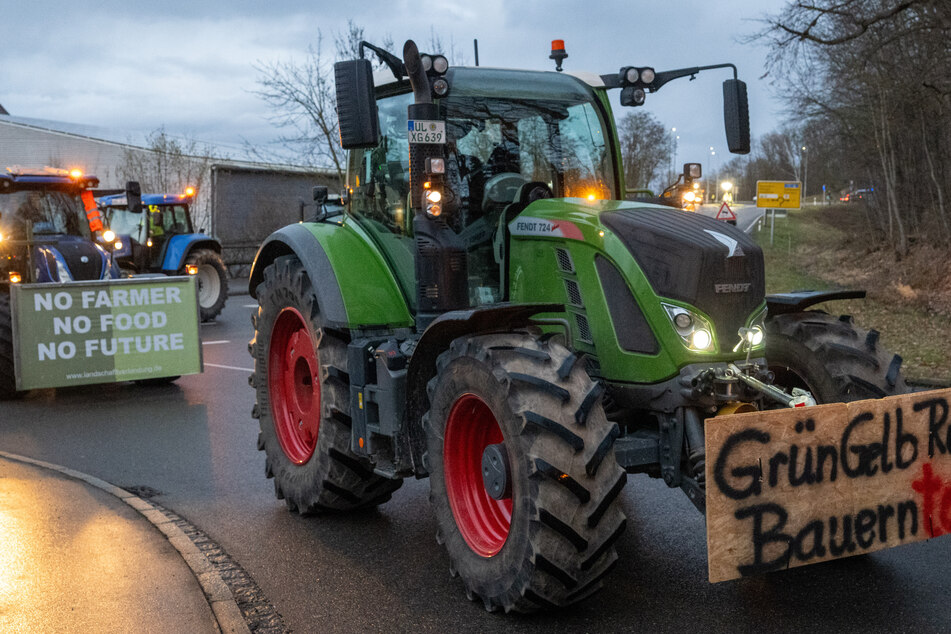 Am Montag demonstrieren in Halle (Saale) Hunderte Landwirte.