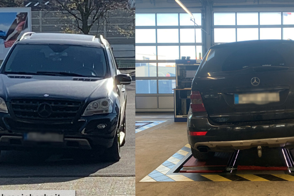 Der Mercedes fuhr schräg über die Straßen von Köln. Die Polizei legte das SUV still.