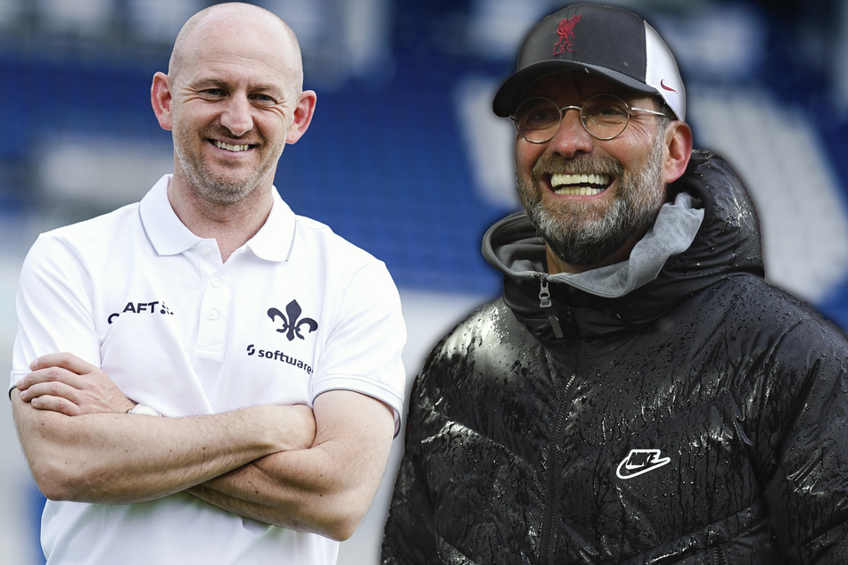 Neu-Lilien-Coach Lieberknecht (l.) kam in einem Interview mit einem kleinen Seitenhieb gegen Ex-Mainz-Teamkollege Klopp um die Ecke. (Bildmontage)