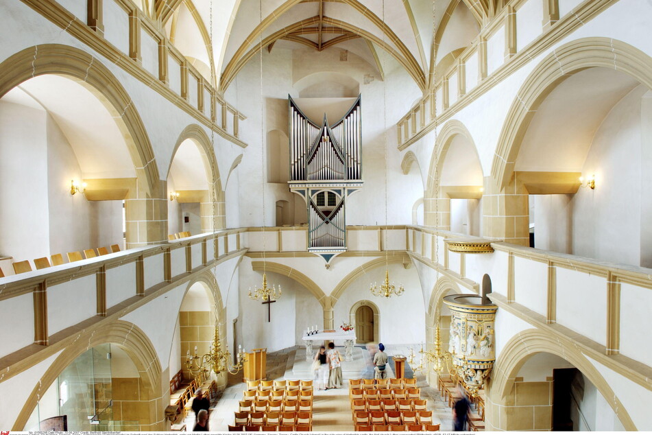 Blick in die von Martin Luther geweihte Schlosskapelle - mit ihr bewirbt sich Torgau um den Weltkulturerbe-Status.