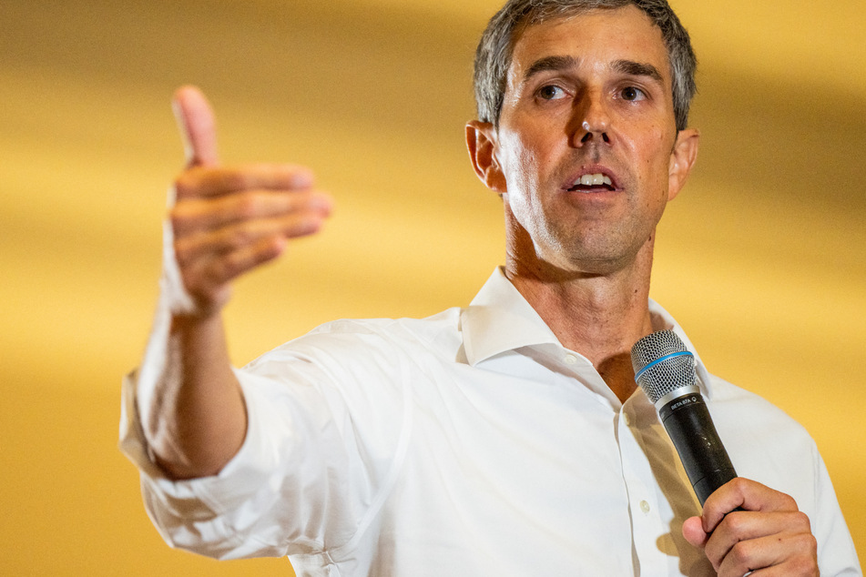 Beto O'Rourke speaks at a campaign rally on August 24 in Humble, Texas.