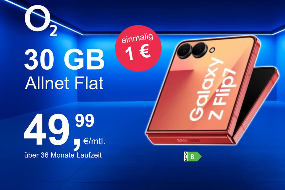 Das Samsung Galaxy Z Flip7 im o2 Mobile M für einmalig 1 Euro.