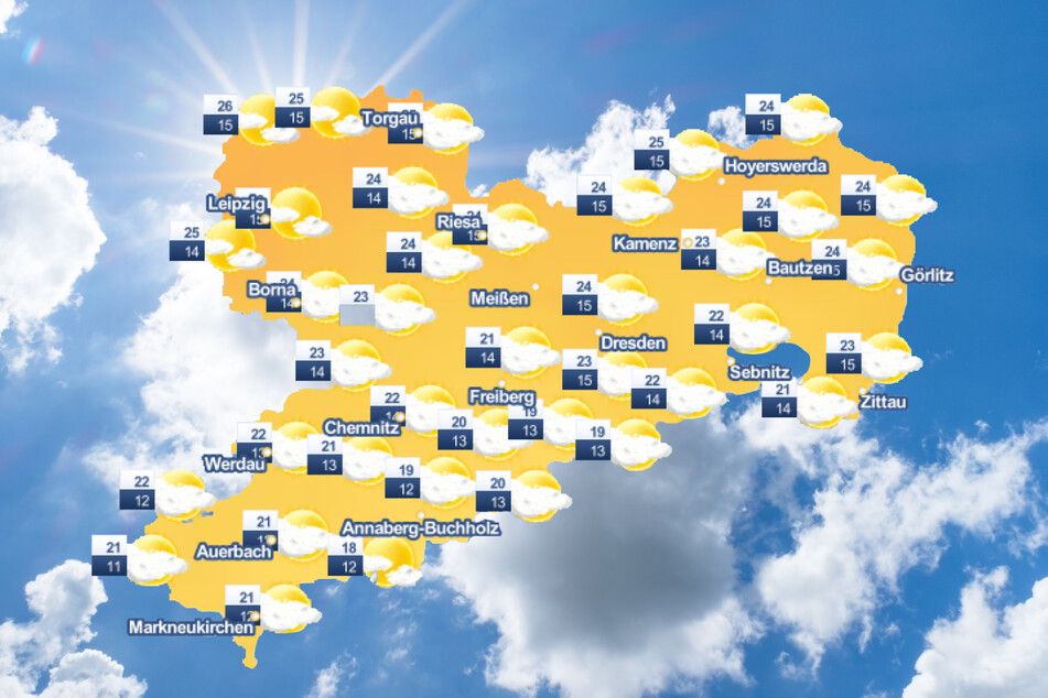 Das Wochenende in Sachsen wird sonnig und warm.