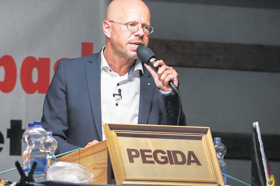 Der Rechtsextremist Andreas Kalbitz (47) war am Montag Hauptredner bei Pegida.