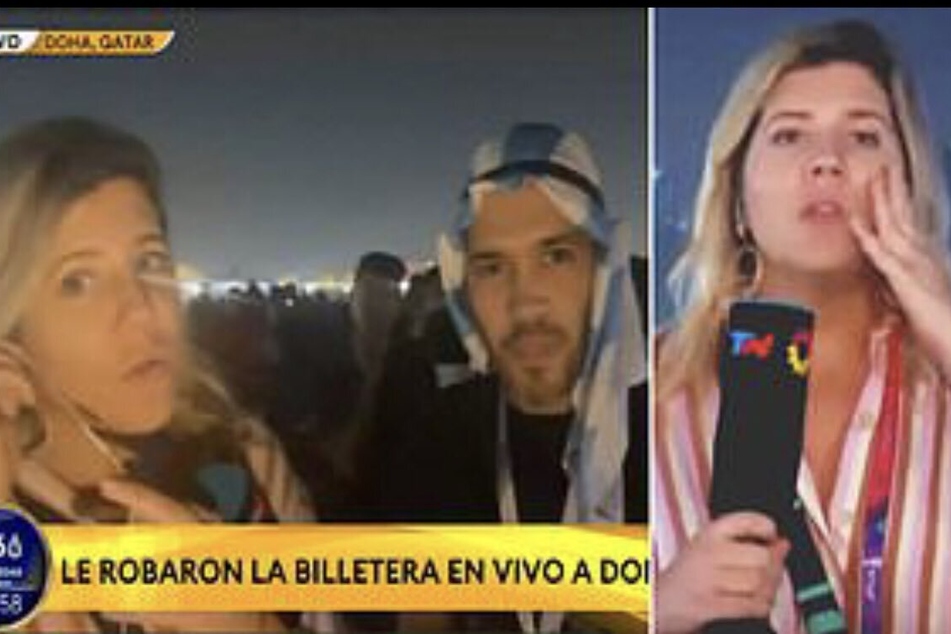 Während ihrer Live-Übertragung wurde die argentinische Reporterin Opfer eines Überfalls.