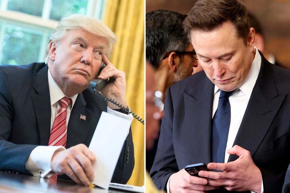 In a recent series of social media posts, Elon Musk (r.) expressed support for calls for President Donald Trump to send National Guard troops to San Francisco.