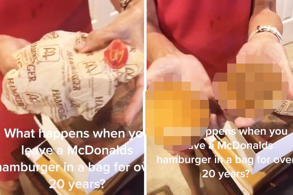 Vor 24 Jahren gekauft: So sieht ein Hamburger von McDonald's heute aus!
