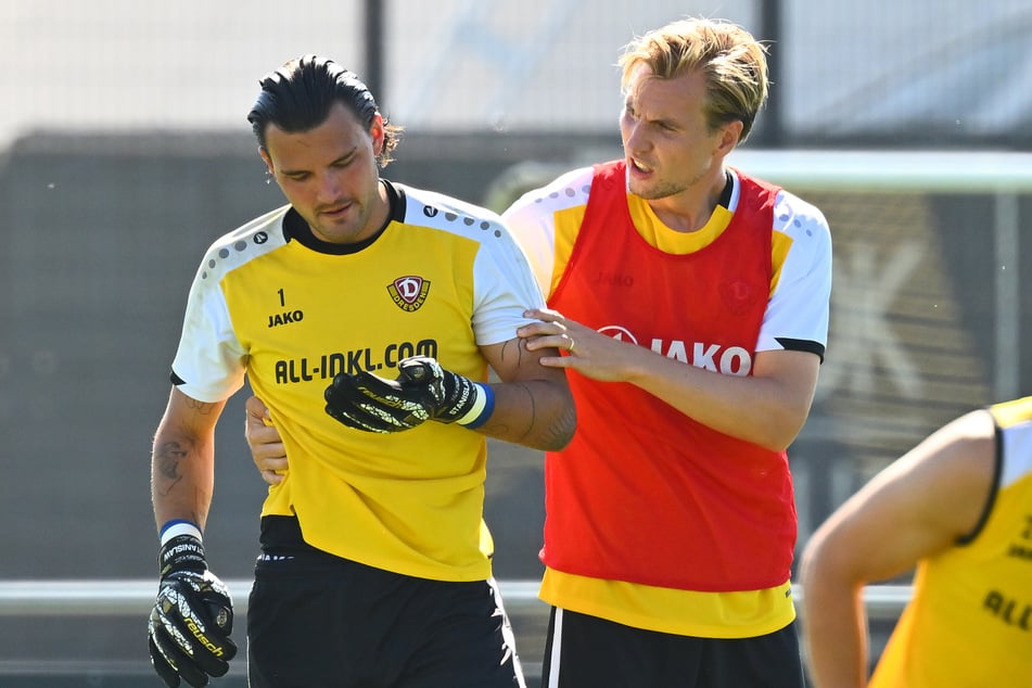 Vincent Vermeij (r.) ist immer noch nicht einsatzfähig bei Dynamo Dresden.