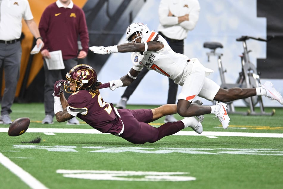 In seiner College-Zeit brachte Davon Ferguson (26, r.) jede Menge Receiver zu Fall.