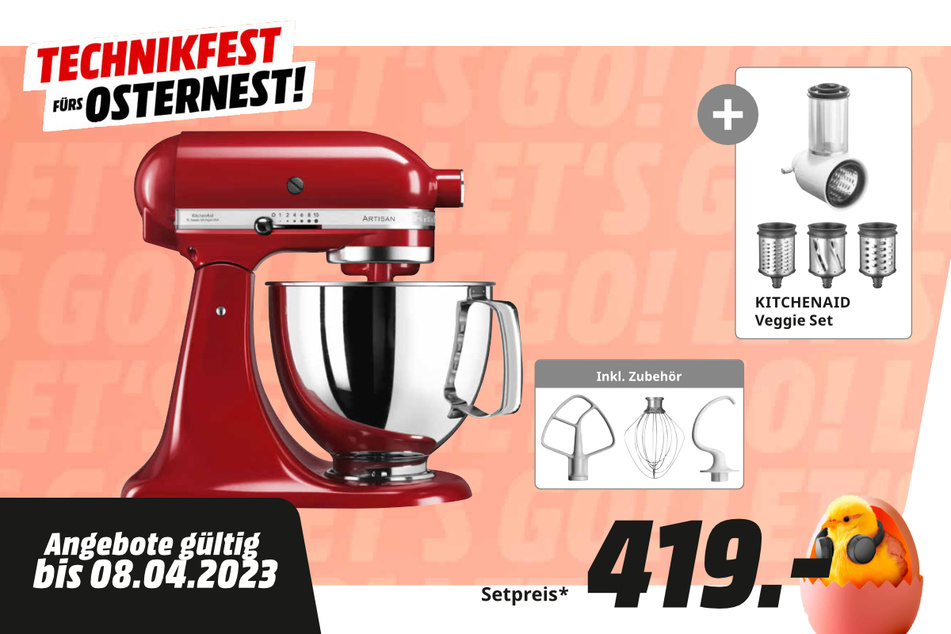 KitchenAid im Veggie-Set + Zubehör für 419 Euro.
