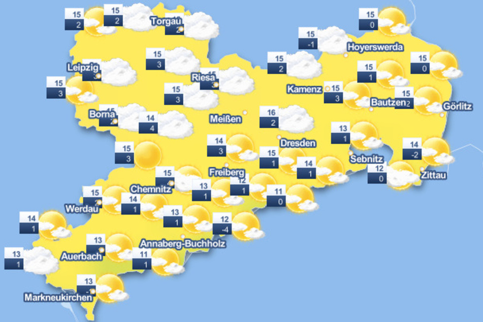 Das Wetter in Sachsen wird warm, aber ungemütlich.