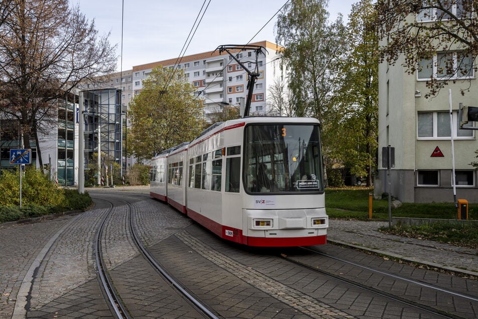 Die Straßenbahnen der Städtischen Verkehrsbetriebe Zwickau verkehren bis Jahresende größtenteils in einem ausgedünnten Takt.