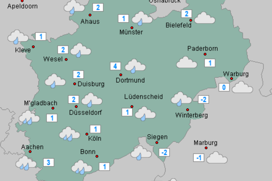 Wetter-Experten rechnen in der Nacht zum Montag mit Glatteis auf NRW-Straßen.