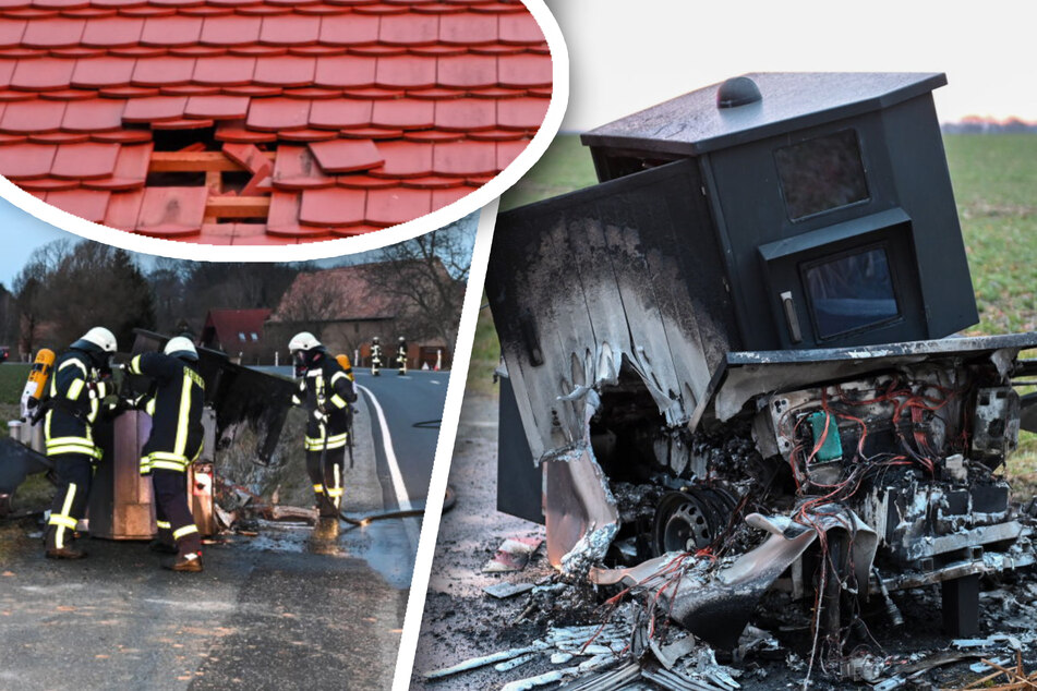 Blitzer explodiert an Dorfstraße und beschädigt Hausdach: 150.000 Euro Schaden!
