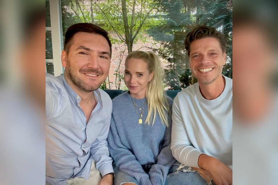 Stephen Dürr (r.) teilte dieses Foto in seinem Beitrag mit seinem Freund Tana (l.) und seiner Frau Katharina.