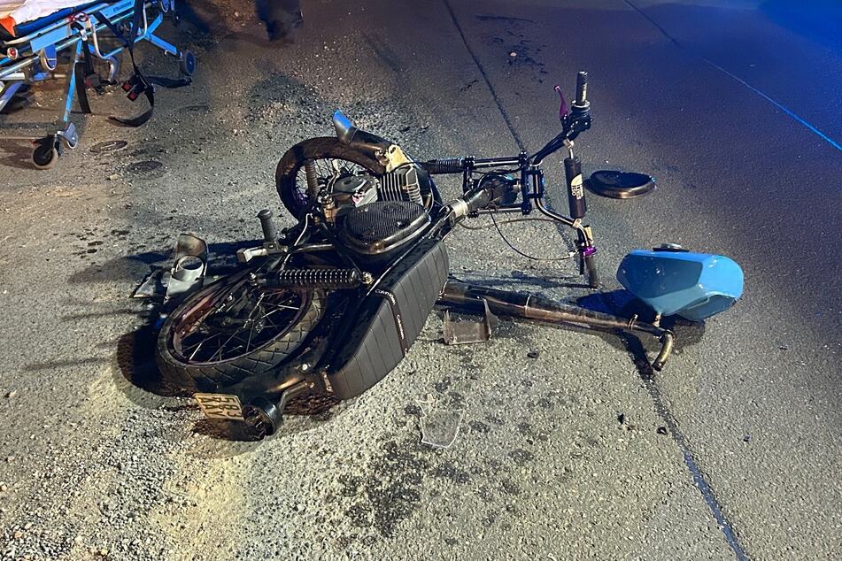 Bei Veckenstedt sind eine Simson und ein Kleintransporter kollidiert.