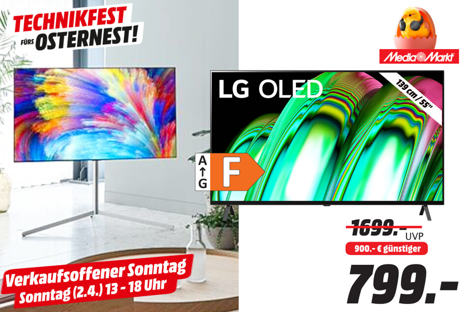 LG-Fernseher OLED55A29LA für 799 Euro.