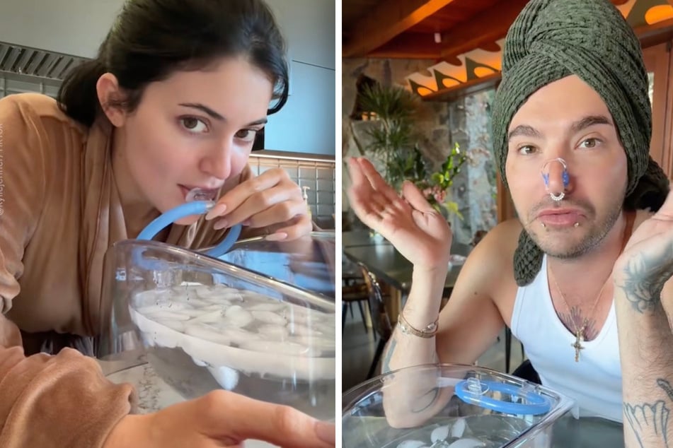 Bill naśladuje gwiazdę reality show Kylie Jenner (28), której wideo z „Face Icing” stało się wirusowe.