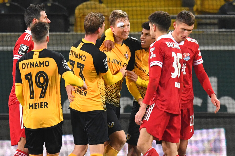 Marco Hartmann (mit Pflaster) erzielte das 1:0.