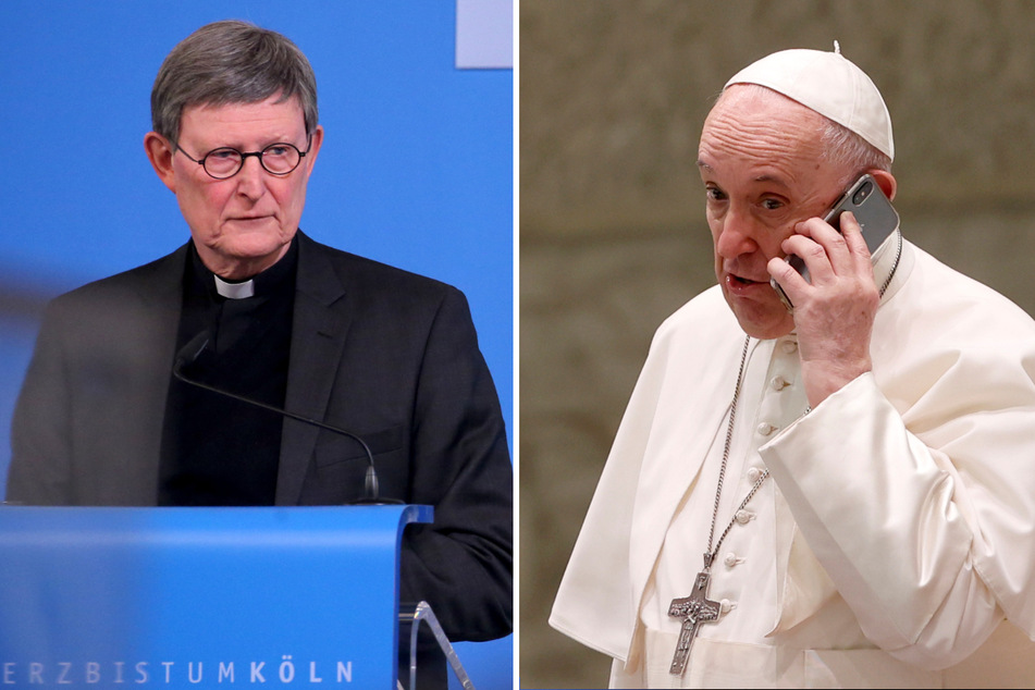 Kardinal Rainer Maria Woelki (64) soll sehr gut in Rom vernetzt sein. Papst Franziskus (84) soll über sein Schicksal im Erzbistum Köln entscheiden. (Fotomontage)
