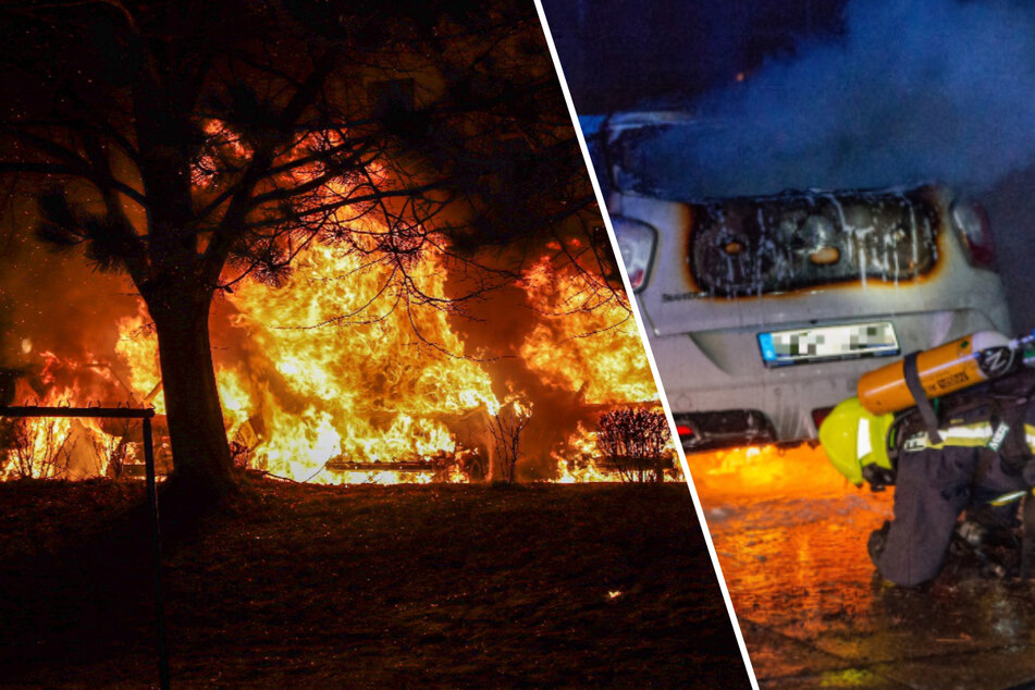 Großalarm während Feuerwehr-Weihnachtsfeier: Autos brennen lichterloh!